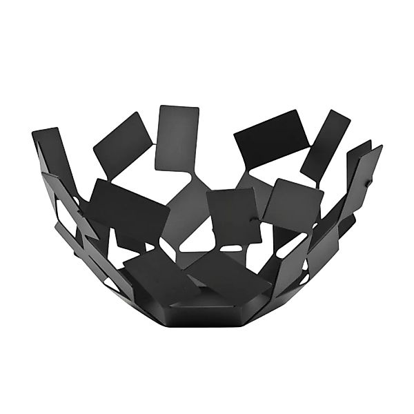 Korb La Stanza dello Scirocco metall schwarz Ø 27 cm x H 13 cm - Alessi - S günstig online kaufen
