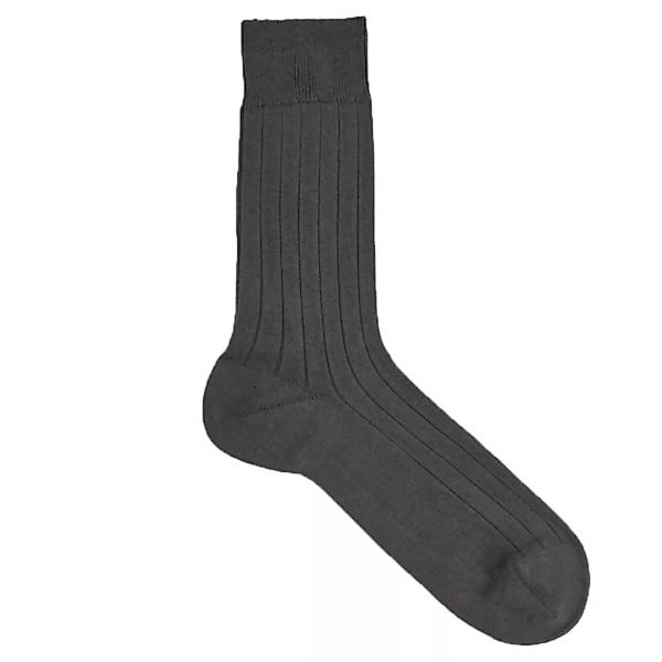 Feinripp Biobaumwoll Socken Grau günstig online kaufen