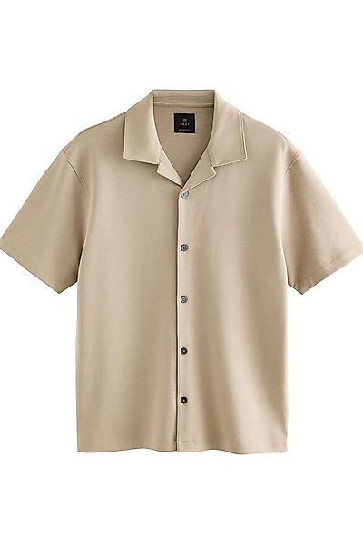 Next Kurzarmhemd Elegantes Relaxed Fit Jersey-Hemd mit Kuban-Kragen (1-tlg) günstig online kaufen