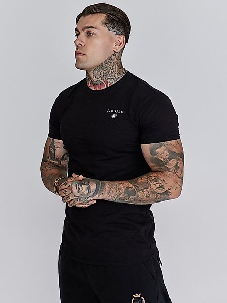 Siksilk T-Shirt SikSilk Herren Schwarzes Relaxed günstig online kaufen