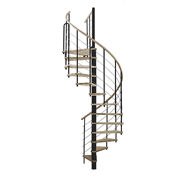 Minka Spindeltreppe Venezia Eiche Schwarz 120 cm günstig online kaufen