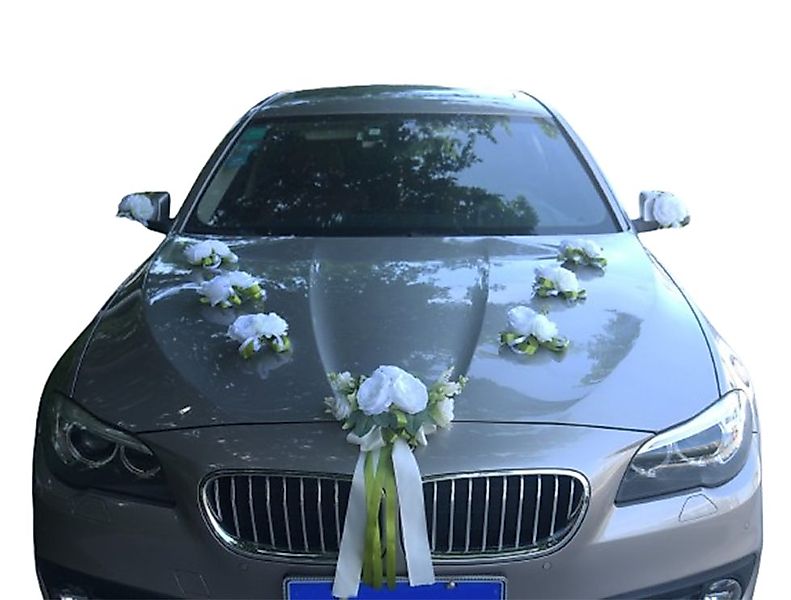 Kunstblume Autoschmuck Hochzeit,Wedding Girlande Hochzeitsauto Dekorationss günstig online kaufen