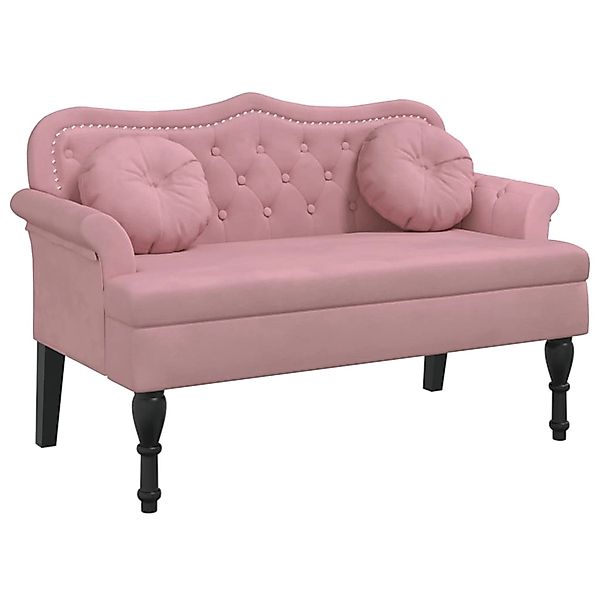 vidaXL Sitzbank mit Kissen Rosa 120,5x65x75 cm Samt 372143 günstig online kaufen