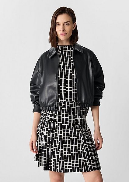 comma Funktionsjacke Indoor-Jacke Kunstleder-Blouson in Crop-Länge günstig online kaufen