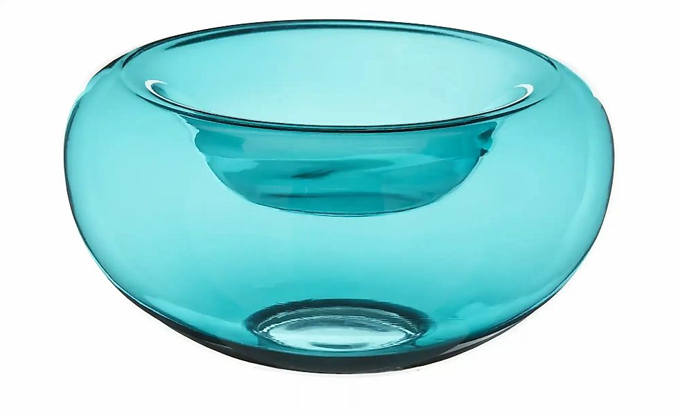HOME STORY Deko Schale   ¦ blau ¦ Glas ¦ Maße (cm): H: 13  Ø: 26 Accessoire günstig online kaufen