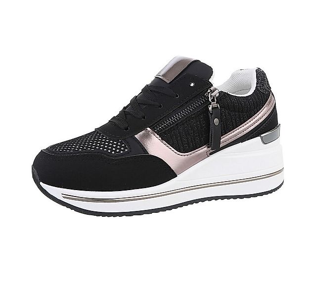 Ital-Design Modischer Sneaker mit Reißverschluss für Damen Sneaker (8634488 günstig online kaufen