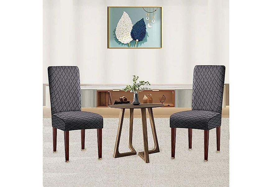 Coonoor Stuhlhusse geschwungener Stuhlbezug,Elastischer Jacquard-Esszimmers günstig online kaufen