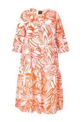 Ulla Popken Midikleid Midikleid Blätter Volants günstig online kaufen