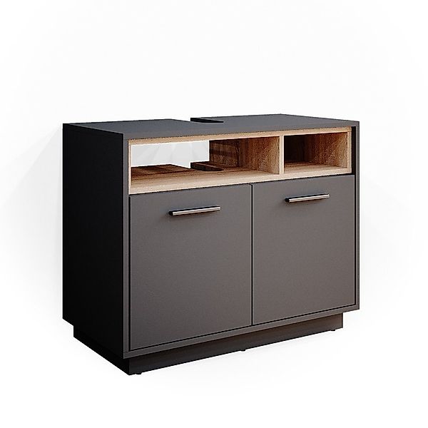 Vicco Waschbeckenunterschrank Beatrice, Anthrazit/Sonoma, 80 x günstig online kaufen
