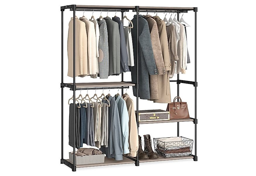 SONGMICS Kleiderständer, Kleiderschrank offen, 3 Hängefächer günstig online kaufen