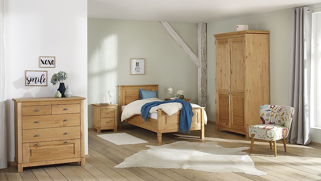 Home affaire Kleiderschrank "Rauna, mit Lamellen und Kassetten, klassischer günstig online kaufen