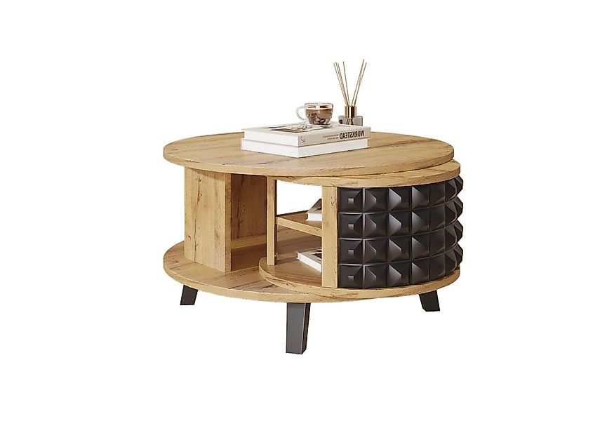 HAUSS SPOLE Couchtisch Drehtisch, Beistelltisch mit versteckter interner Ab günstig online kaufen