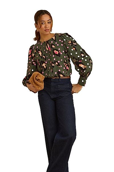 Love & Roses Shirtbluse Love & Roses plissierte Bluse, Kurzgröße (1-tlg) günstig online kaufen