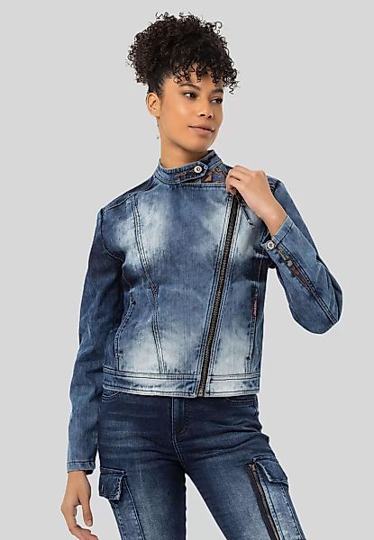Cipo & Baxx Jeansjacke "JEANS JACKET", ohne Kapuze, modisches Statement günstig online kaufen
