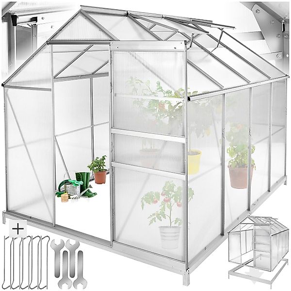 tectake Gewächshaus Treibhaus aus Aluminium mit günstig online kaufen