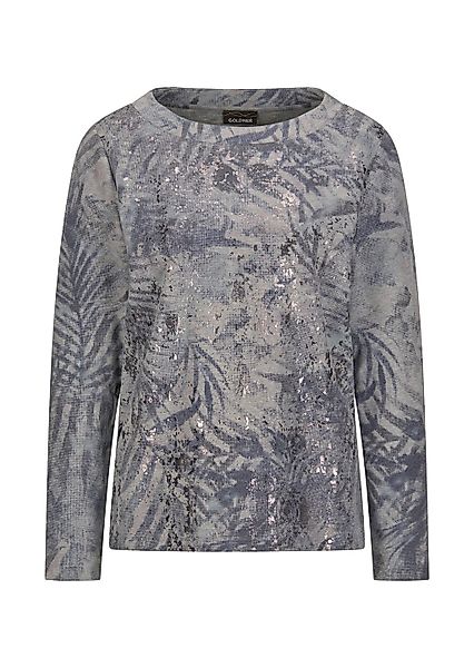 GOLDNER Print-Shirt "Kurzgröße Sweatshirt in Metallic-Optik" günstig online kaufen