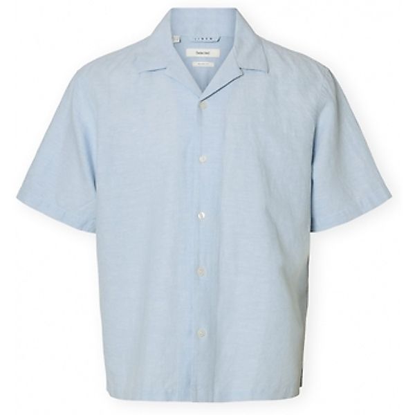 Selected  Hemdbluse Noos RlxClay Linen Shirt - Dusty Blue günstig online kaufen