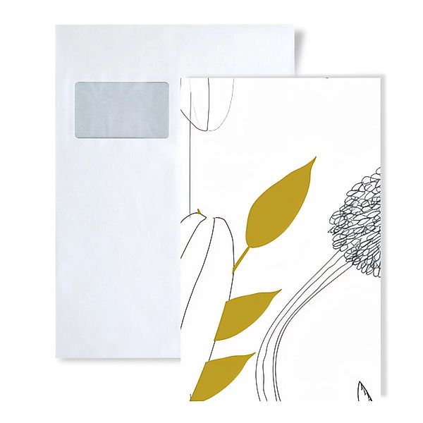 PROFHOME 1 MUSTERSTÜCK S-392131-GU DIN A4 MUSTER der Blumen Tapete günstig online kaufen