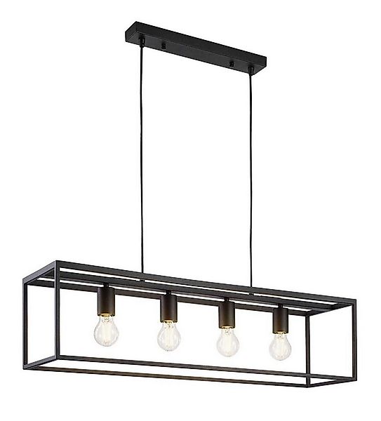 casa NOVA Hängeleuchte HAMPER, 4-flammig, Schwarz, Metall, B 80 cm, ohne Le günstig online kaufen