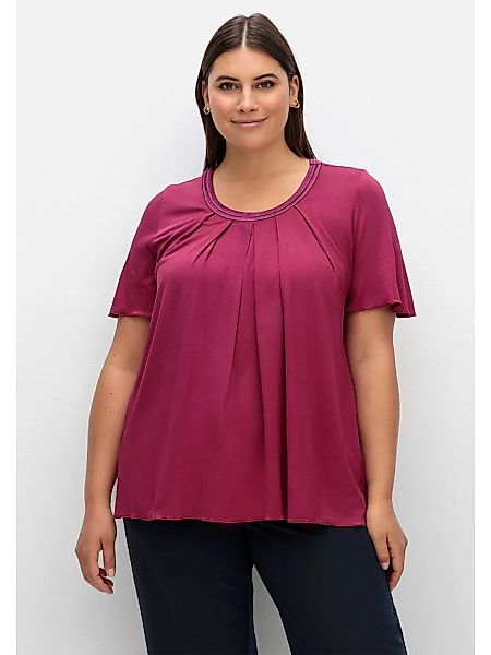 Sheego T-Shirt "Große Größen", in A-Linie mit dekorativer Blende günstig online kaufen