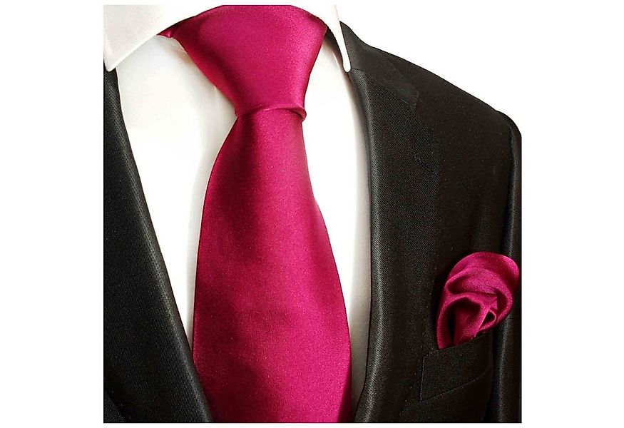 Paul Malone Krawatte Herren Seidenkrawatte Schlips mit Tuch modern uni sati günstig online kaufen