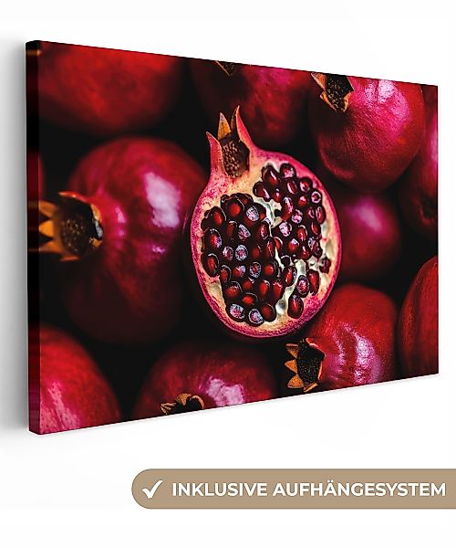 OneMillionCanvasses® Leinwandbild Granatapfel - Rot - günstig online kaufen