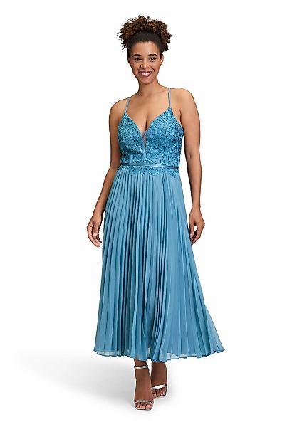 Vera Mont Abendkleid "Damen Abendkleid mit Stickerei" Ohne Tasche Plissee günstig online kaufen