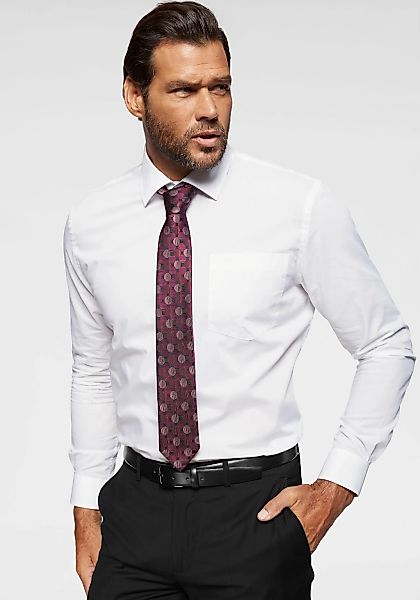 Mans World Langarmhemd, abgesteppte Knopfleiste günstig online kaufen