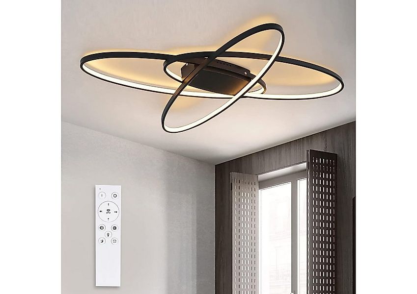 Nettlife LED Deckenleuchte Wohnzimmerlampe mit Fernbedienung Geometrisch, D günstig online kaufen