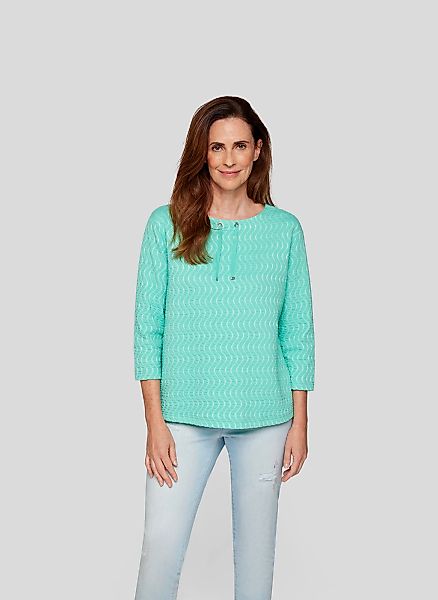 Rabe 3/4-Arm-Shirt, mit Wellen-Struktur günstig online kaufen