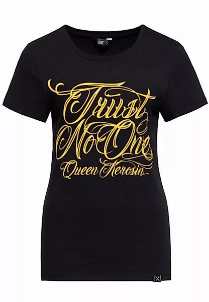 QueenKerosin Print-Shirt Trust no One (1-tlg) mit Statement Front Print günstig online kaufen