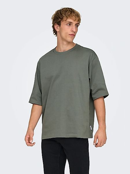 ONLY & SONS Rundhalsshirt "ONSMILLENIUM OVZ SS TEE NOOS" günstig online kaufen