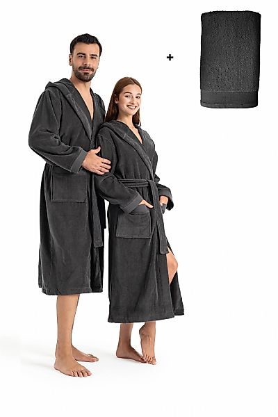 OTTO home Unisex-Bademantel "Fenya, 330 g/m², ideal für Sauna & Spa, Hotelb günstig online kaufen