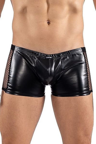 LOOK ME Boxershorts Schwarzer wetlook Herren Boxer Short mit seitlichen Net günstig online kaufen