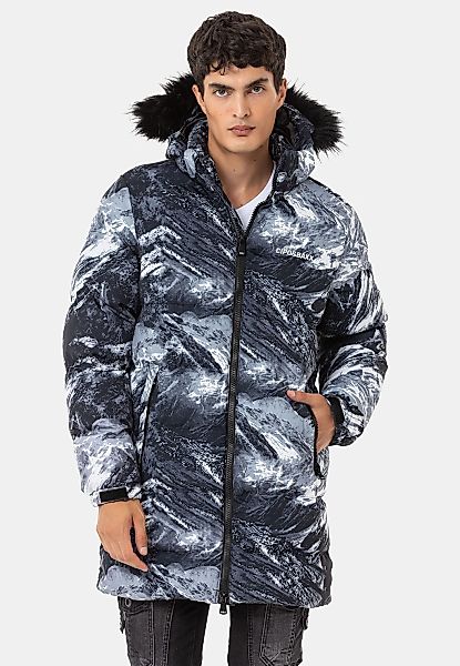 Cipo & Baxx Winterjacke "Jacke", mit Kapuze, mit Allover-Muster günstig online kaufen