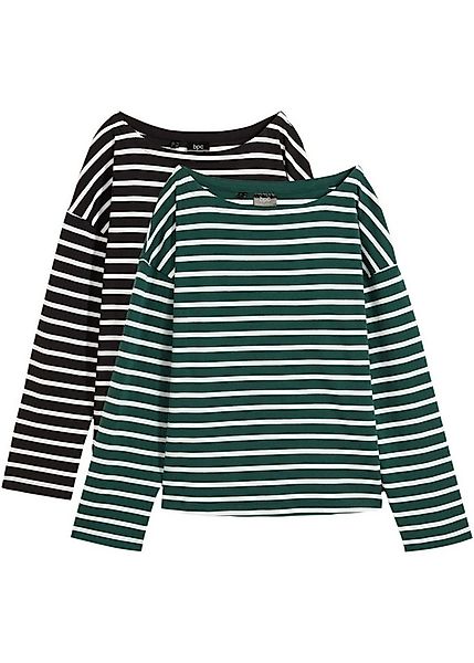 bonprix Langarmshirt (Packung, 2-tlg., 2) im 2er Pack günstig online kaufen