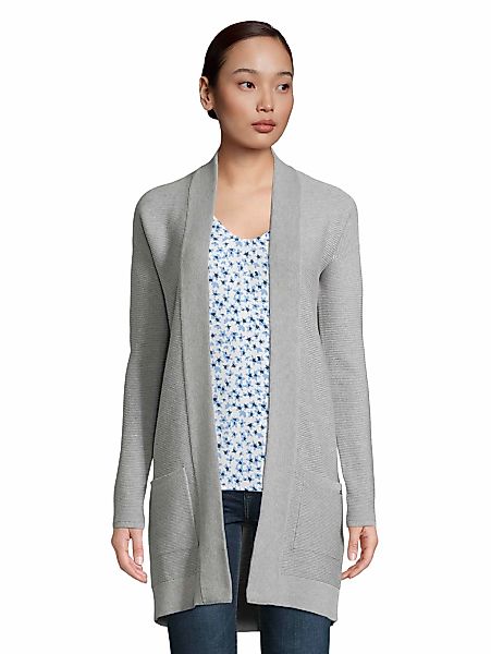TOM TAILOR Longstrickjacke, aus Rippstrick mit aufgesetzten Taschen günstig online kaufen