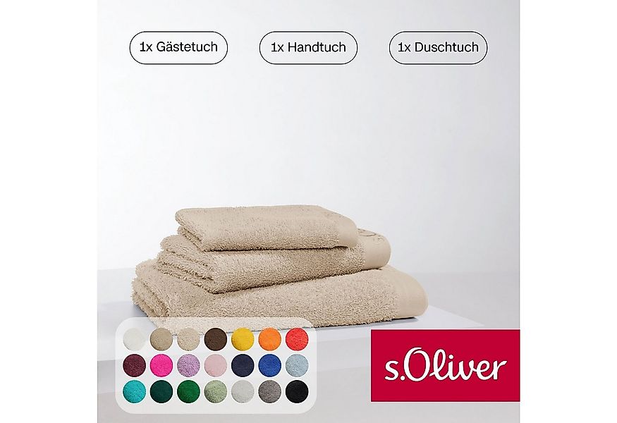 s.Oliver Handtuch Set s.Oliver, Premium Qualität, 600 gr/m², Walkfrottier ( günstig online kaufen