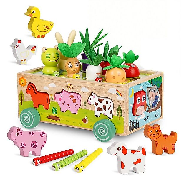 CLTYQ Lernspielzeug Montessori-Holzspielzeug für Kleinkinder,Feinmotorik-Fö günstig online kaufen