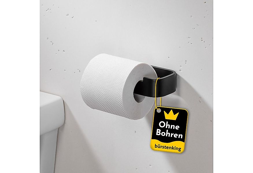 Bürstenking Toilettenpapierhalter ohne Bohren, Selbstklebender Klopapierhal günstig online kaufen