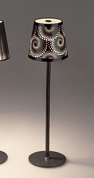 formano Nachttischlampe Touch, auf Fuß, Schwarz, Motiv: Kreise günstig online kaufen