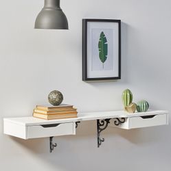 relaxdays Wandregalhalter 2er Set Regalwinkel antik, günstig online kaufen