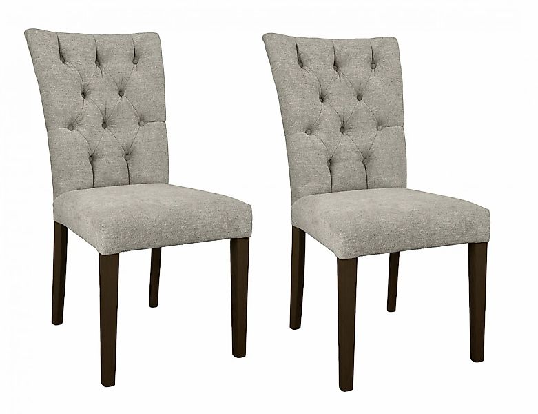 Leonique 4-Fußstuhl "Peillon", (Set), 2 St., Microfaser, Mit Massivholzbein günstig online kaufen