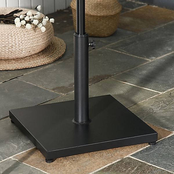 Outsunny Sonnenschirmständer Schirmhalter Metall Schwarz 45x45x39 cm für Ø3 günstig online kaufen