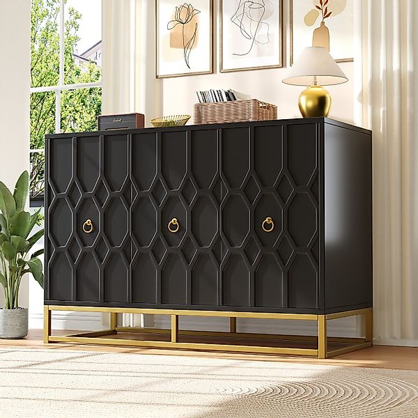 autolock Sideboard Sideboard, Gemusterte Schränke, 120×40×85cm günstig online kaufen