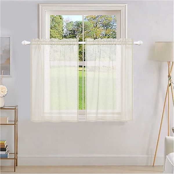 Sunicol Schiebegardine Kurzgardine Wasserdicht, Transparent Bistrogardine, günstig online kaufen