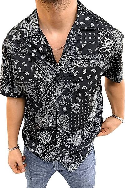 OSSY HOMER Hawaiihemd Paisley Kurzarmhemd – Stylisches Herrenhemd mit Muste günstig online kaufen