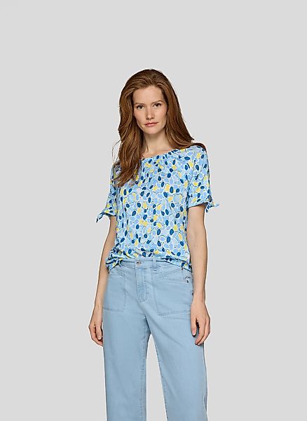 Rabe Print-Shirt "Rabe Shirt mit abstraktem Allover-Print und Bindebändern" günstig online kaufen