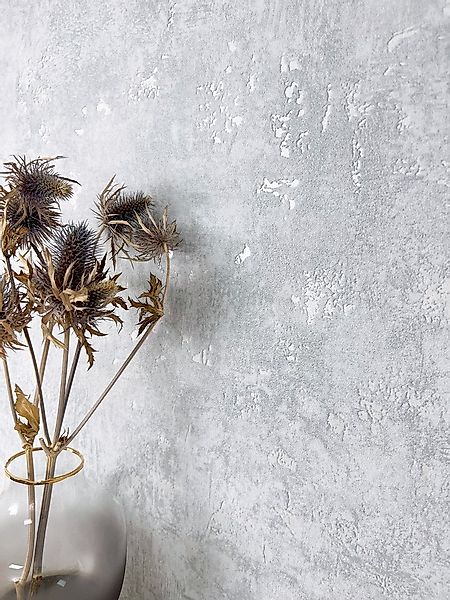 Newroom Vliestapete Kehda Grey Tapete Betonoptik Beton,Zement,Metallic, Gra günstig online kaufen