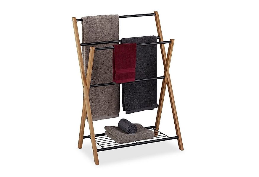 relaxdays Handtuchständer Stehender Handtuchhalter mit Ablage günstig online kaufen